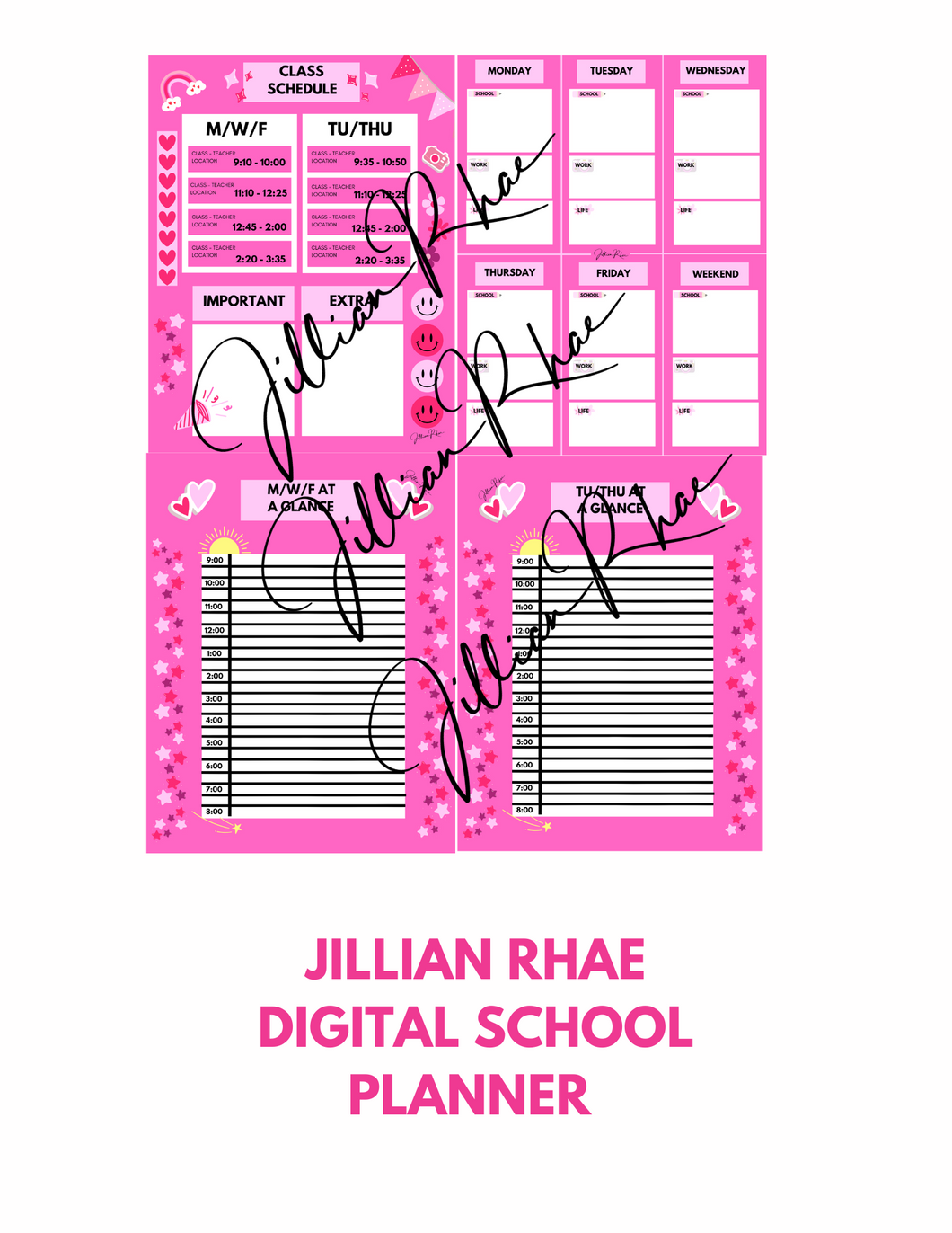 Jillian Rhae Digital College Planner
